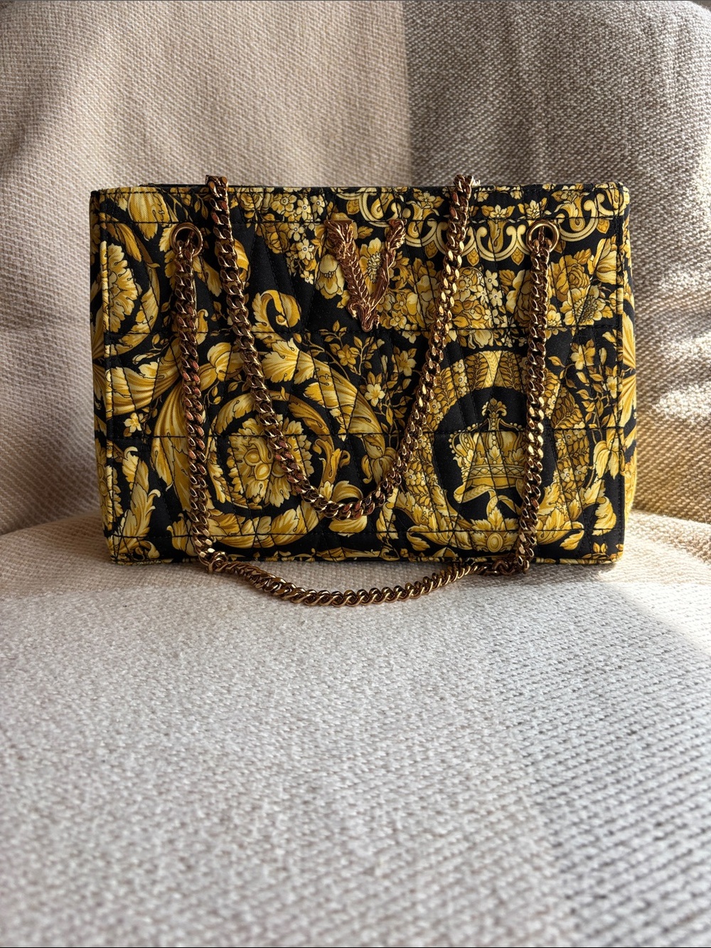 Versace Elegant Black and Gold Women's Bag